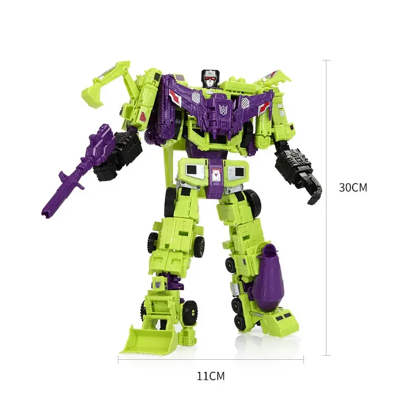 

HZX 6In1 Devastator Haizhixing Transformation Toys Anime Action Figure KO G1 Robot Aircraft Engineering Vehicle Model NO Box