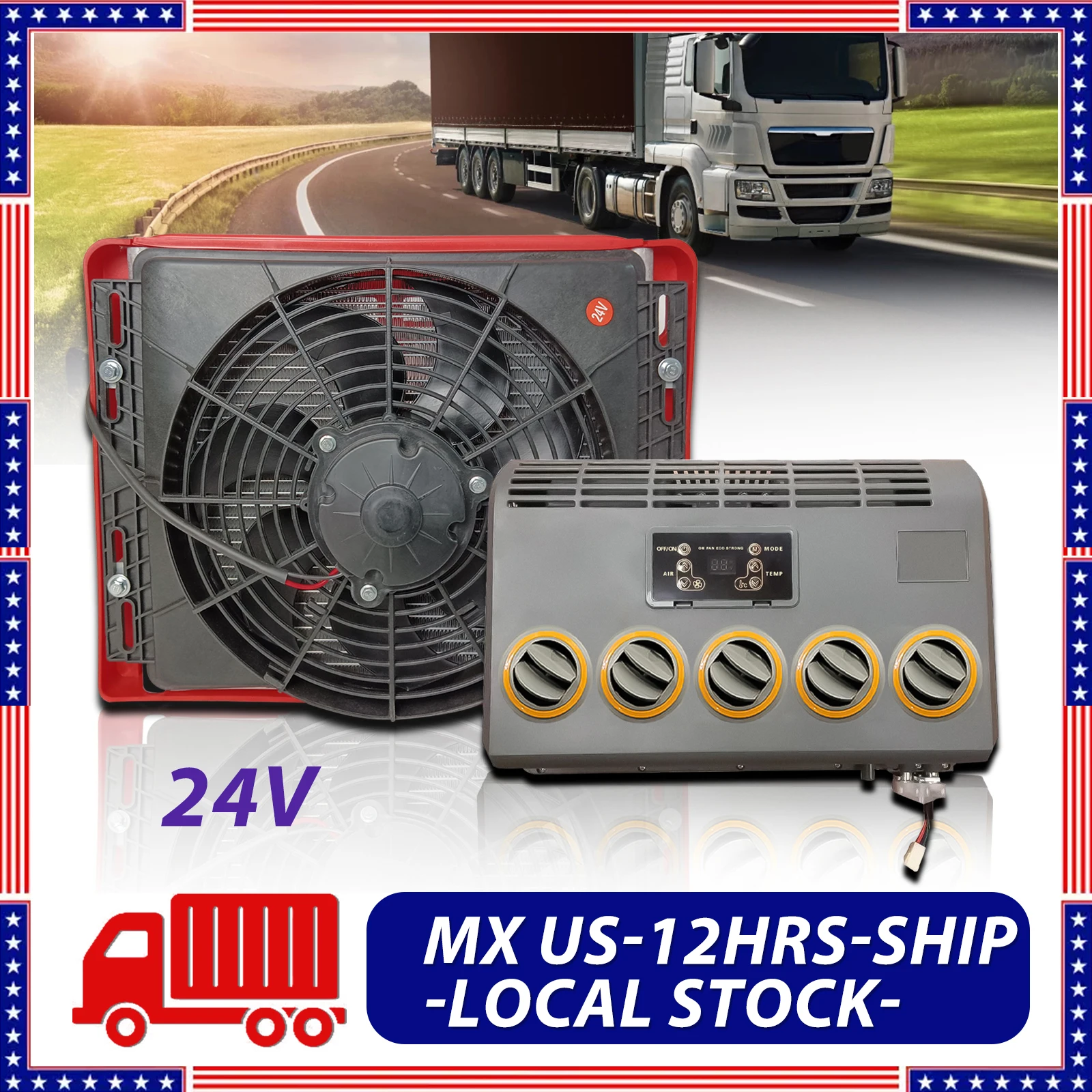 

Aspligo Electric Split Air Conditioner AC 24V New Energy Refrigeration Air Conditioning For Car Excavator Tractor Trailer Truck