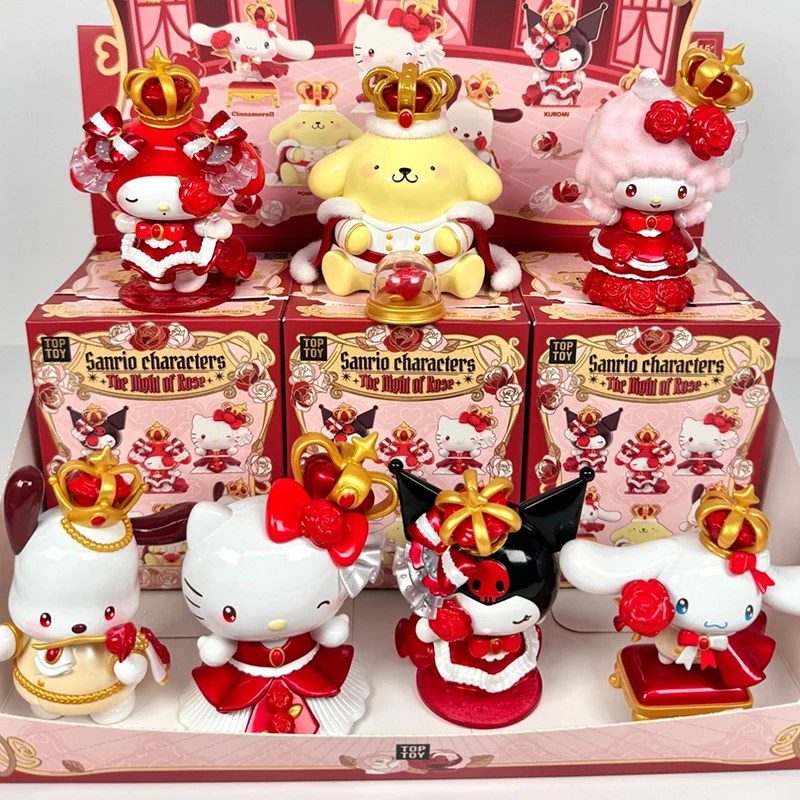 

Подлинная TOPTOY Sanrio персонажи «Ночь розы» серии модная слепая коробка Kuromi My Melody Cinnamoroll милая игрушка орнамент