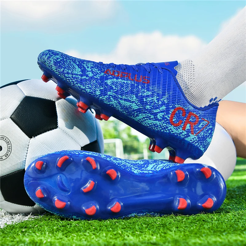 

New Men Football Boots Non Slip Long Spikes Training Cleats Breathable Outdoor Sport Boys Soccer Shoes Adult Match Comfortable