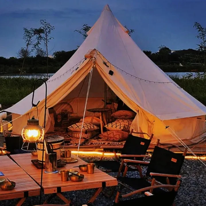 

Glamping Tent Outdoor 3m 4m 5m 6m 7m 8m Bell Tent Waterproof and Fire Retardant Bell Tents for Sale