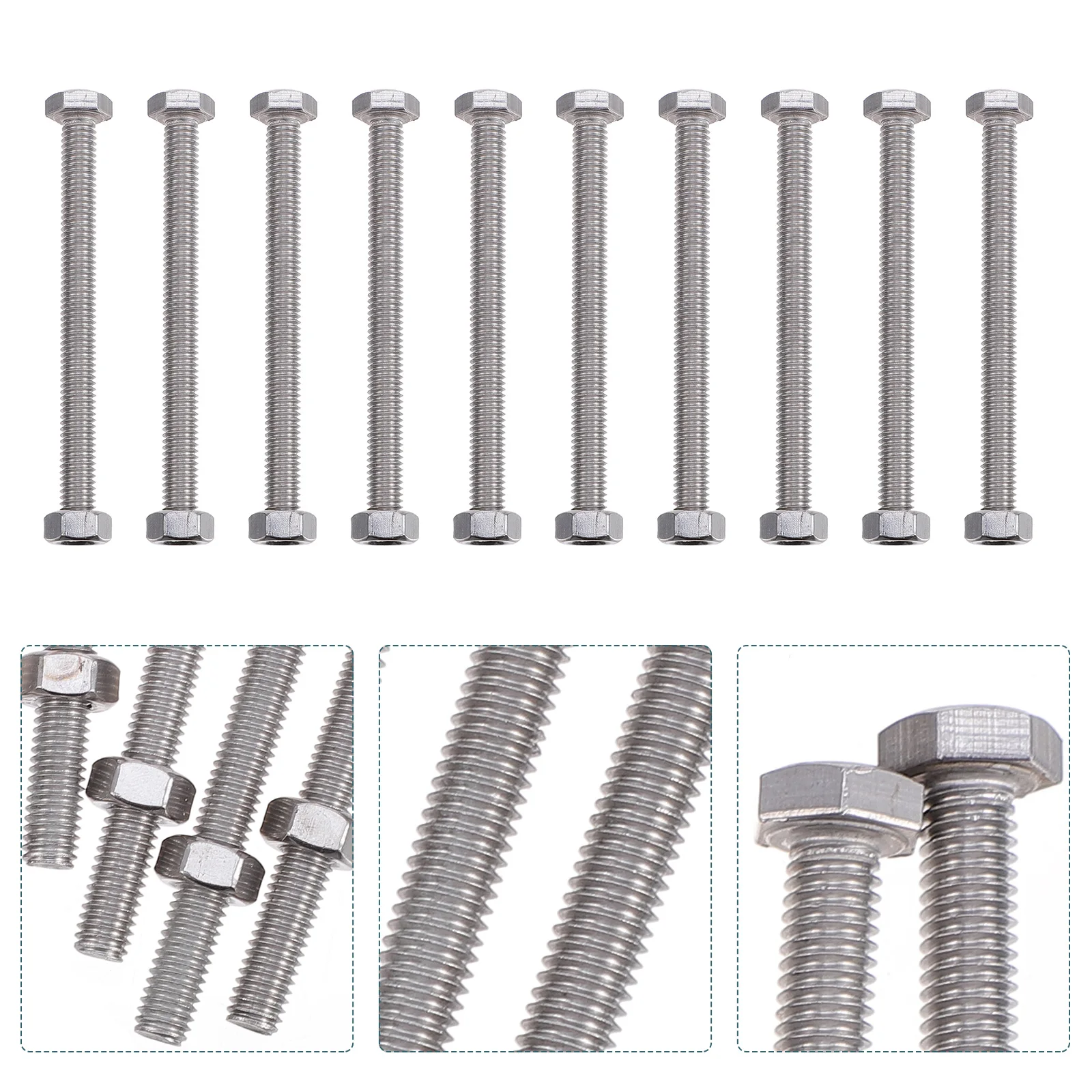10 комплектов болтов и гаек с шестигранной головкой, сверхмощный, износостойкий, устойчивый к высоким температурам, для полки шкафа