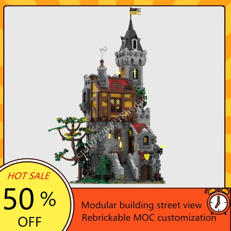 2920PCS MOC Medieval Castle Custom Puzzle Model Crow Lord`s Castle Technical  DIY Assembly Set Toy For Adult Holiday Gift