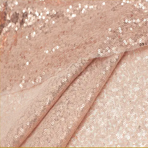 3MM Paljetttyg Tätt Nät Kaotiskt Stycke Bröllopsdekoration Scenbakgrundsduk Klädtyg Klänning Bordsduk 130X50CM 6 best sales stretchigt paljetttyg - №2