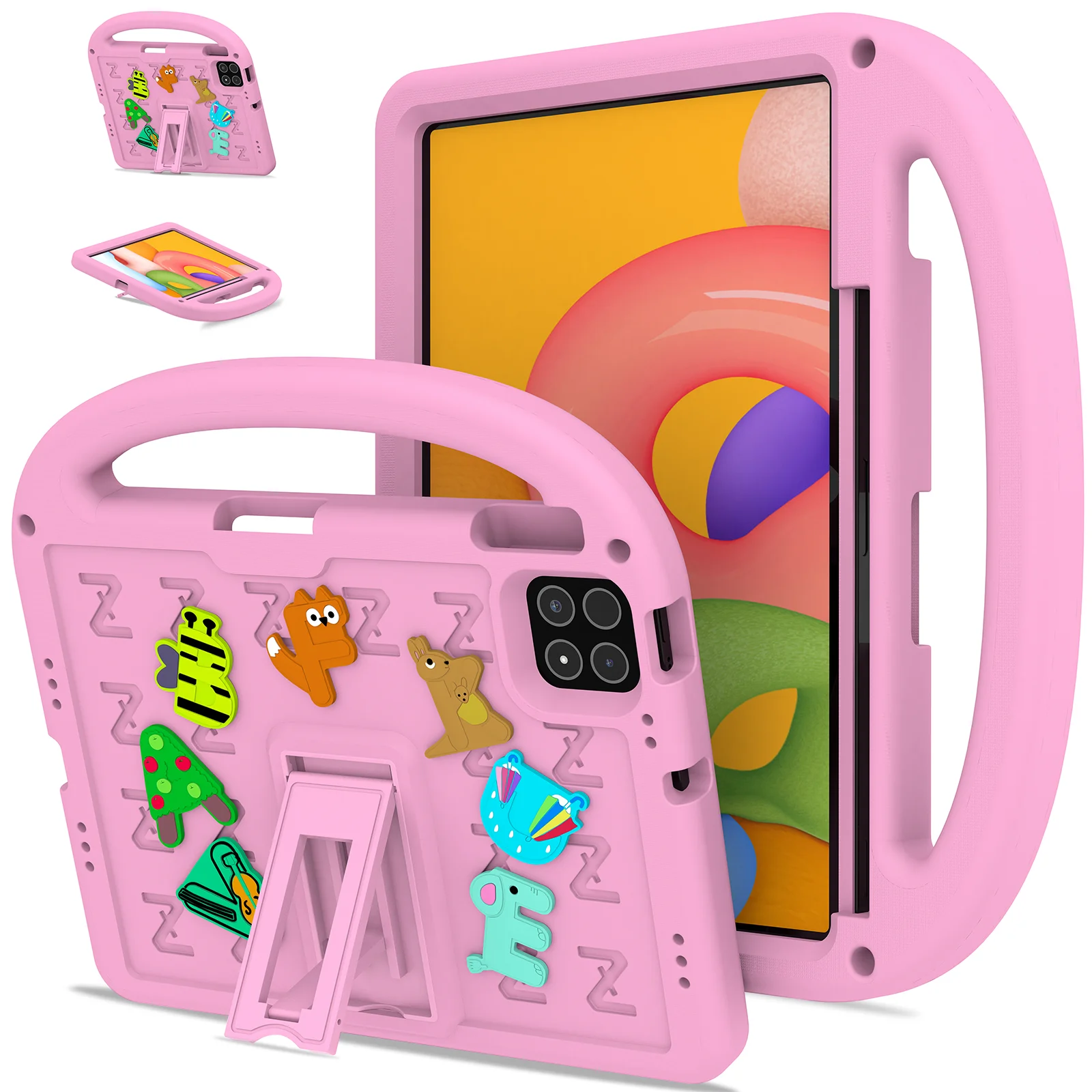 Kids Cute Case For Official Xiaomi Pad 7 Pro 2024 11.2 inch Built-in Kickstand EVA Tablet Cover With Portable Hand Holder Funda