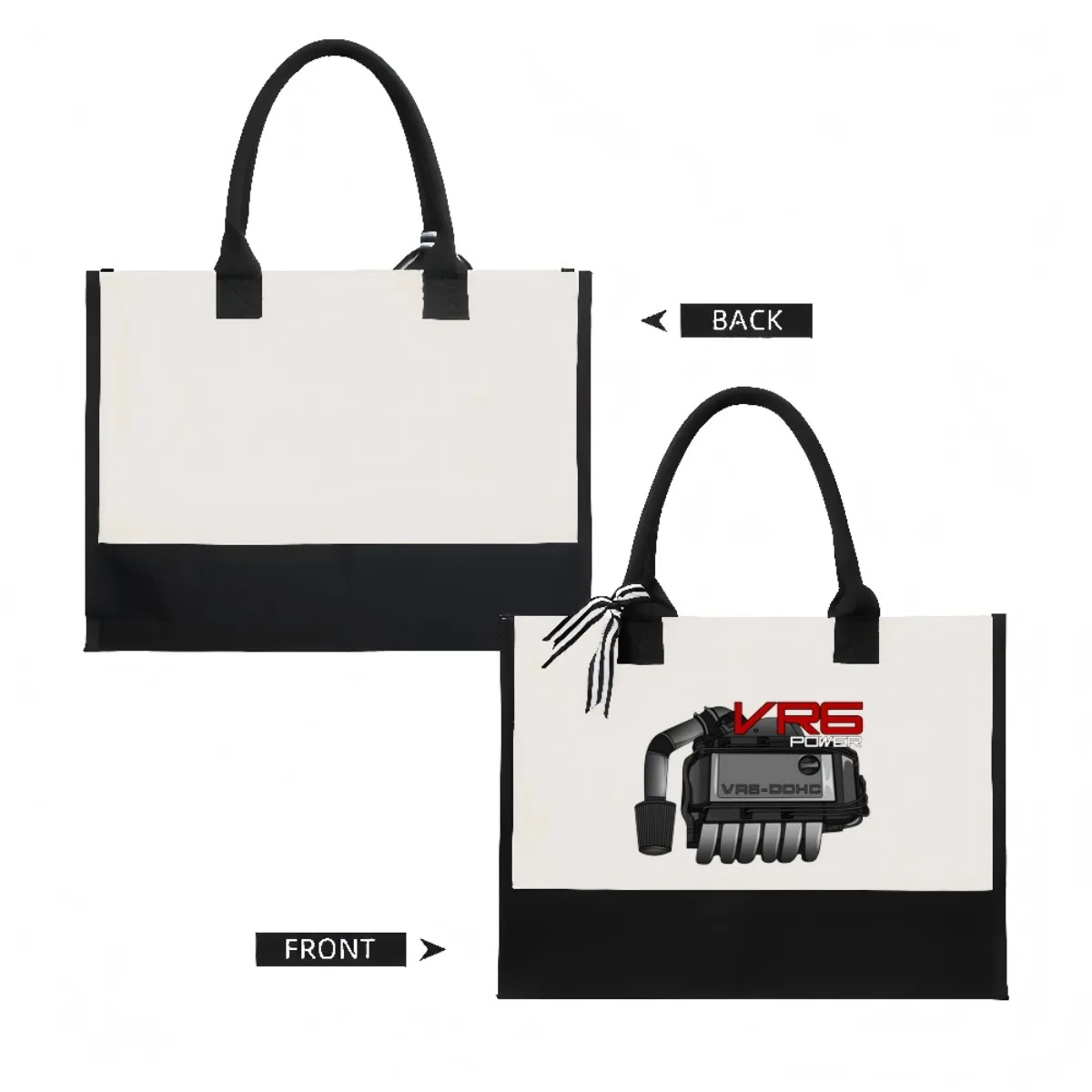 VR6 2026 جديد وصول موضة عملية واسعة قابلة لإعادة الاستخدام حمل حقيبة نمط طباعة 2 لهجة الثقيلة حقيبة كتف كبيرة ل أ