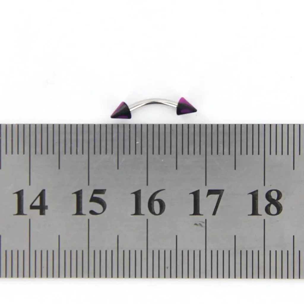 Eyebrow Rings 16g Stainless Steel Acrylic Ends Curved Piercing Bar Multipack Body Jewelry Set for Eyebrow Piercing
