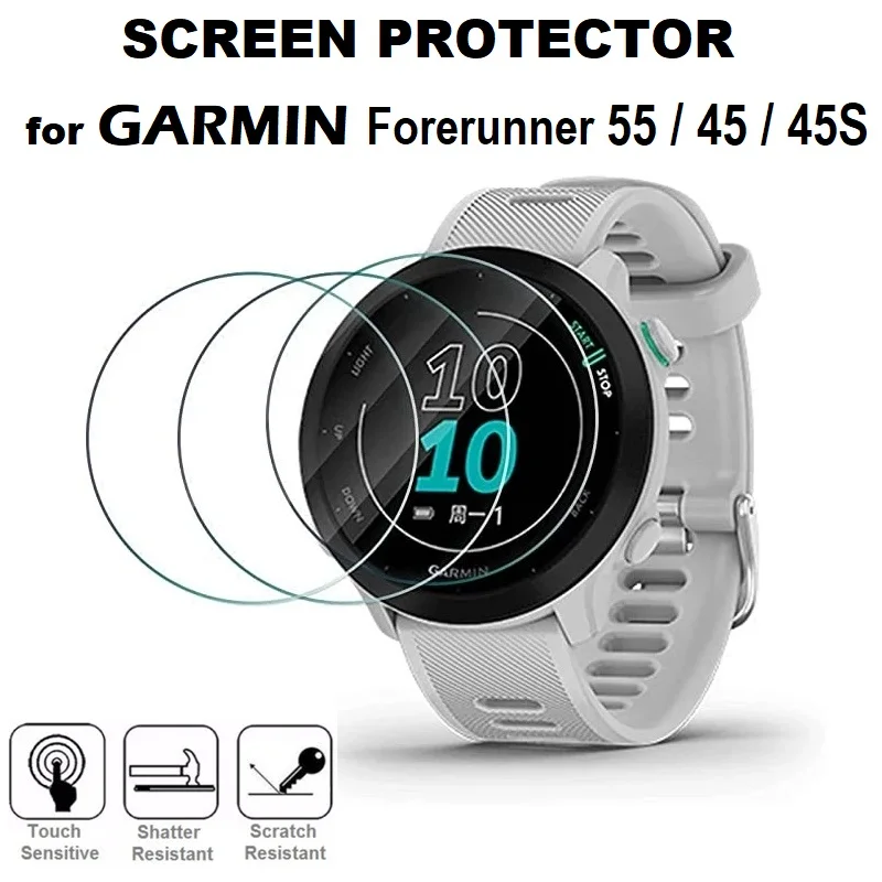 5PCS Smart Watch Screen Protector for Garmin Forerunner 55 / Forerunner 45 45S Tempered Glass Protective Film