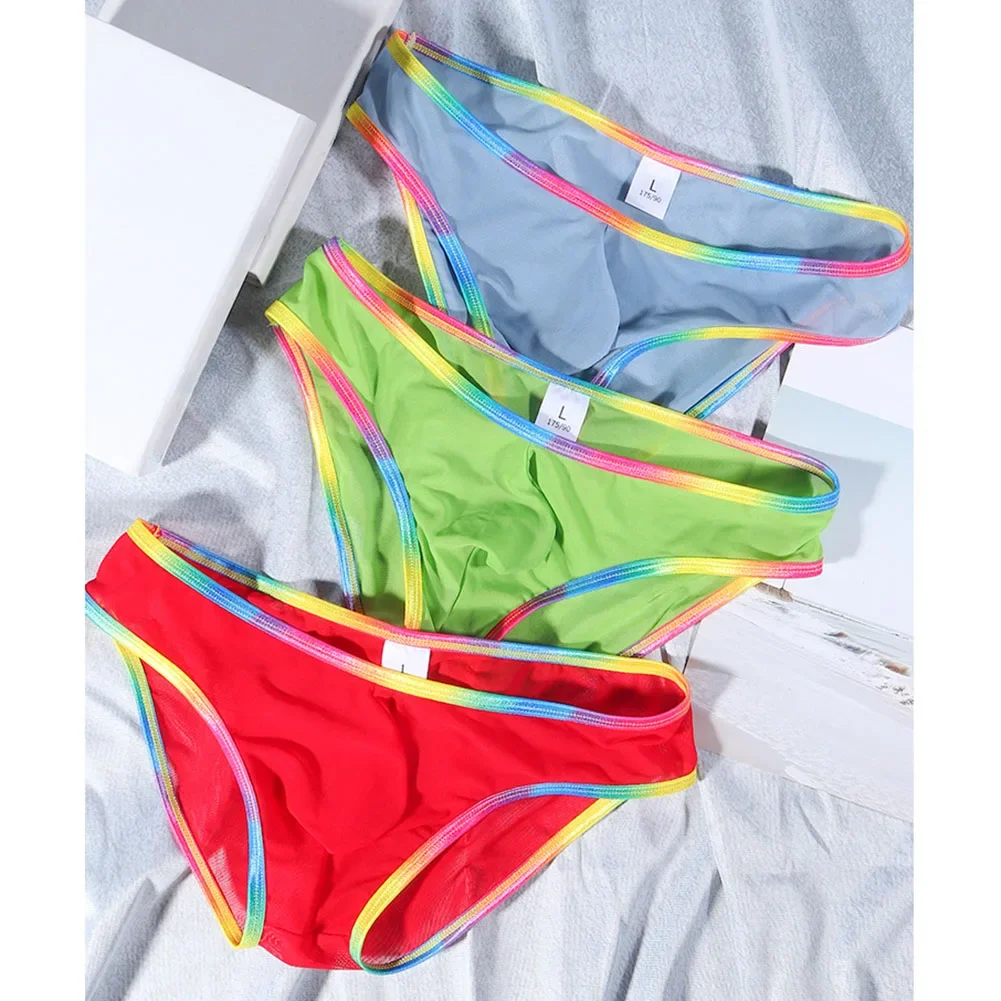 

Men Transparent Mesh Brazilian Underwear Soft Low Rise Men's Panties Ouick Dry Sexy Lingerie Bulge Pouch Briefs Underpants Men