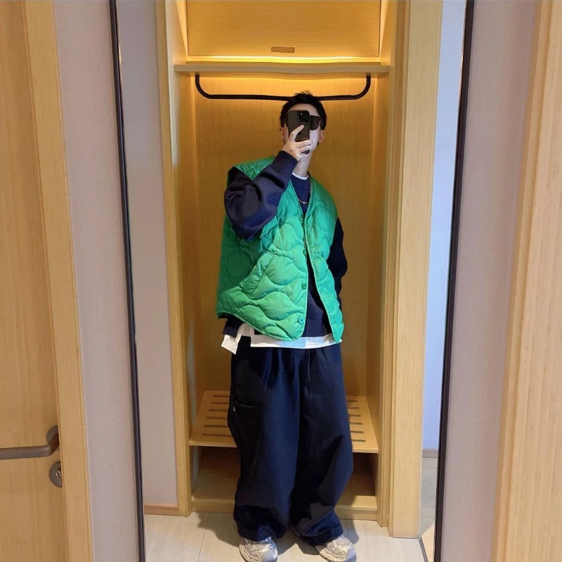 

Men Women's Winter V Neck Loose Cotton Vest Blazer Couple Friendly Trendy Outerwear for Outdoor Activities