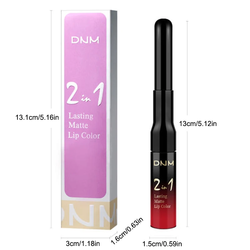 1Pc 24H Waterdichte Matte Lip Liner En Vloeibare Lipstick Set Vrouwen Langdurige Non-stick Cup Hoge pigment Lip Make-Up Cosmetische