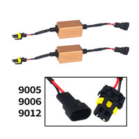 H4 H7 9005 9006 LED Canbus Decoder cancel error message fix Headlight bulb on and off flickering problem adapter size pack of 2