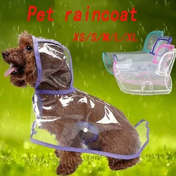 Dog Transparent Raincoat Pet Waterproof And Fashionable PU For Pets Small And Medium-Sized Dog Two-legged Dog New Cat Raincoat