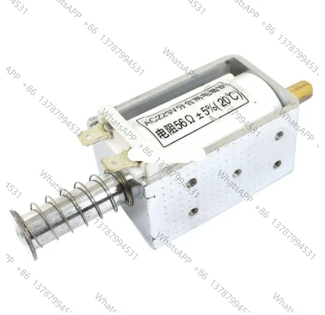 1Pc AC/DC220V 56Ω 130Ω AC/DC110V 33Ω Resistance VS1 AC/DC12V 24V Open Frame Push Pull Solenoid Electromagnet Actuator