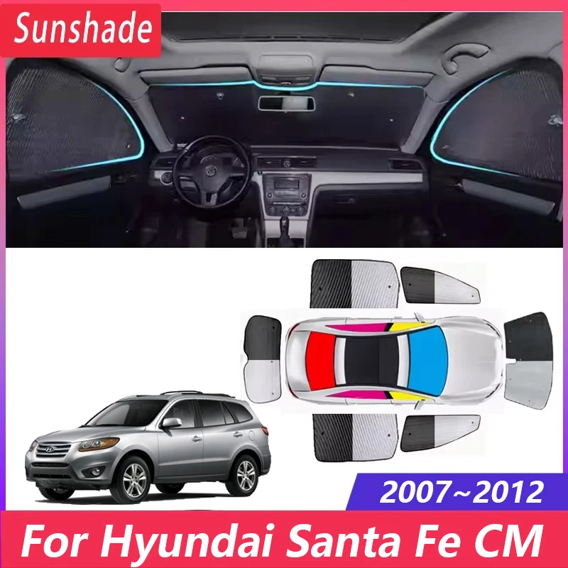 

Автомобильный солнцезащитный козырек для Hyundai Santa Fe CM 2007 ~ 2012 2009 10X, теплоизоляция, защита от солнца, козырек на лобовое стекло, автомобильные аксессуары