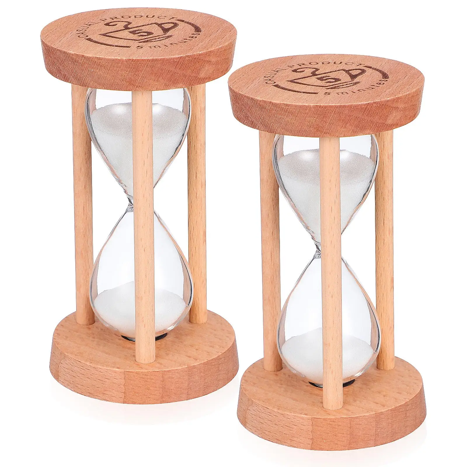 

2 Pcs Hourglass Timer Desktop Ornament Sand Cooking Tabletop Water Proof Decorative Room