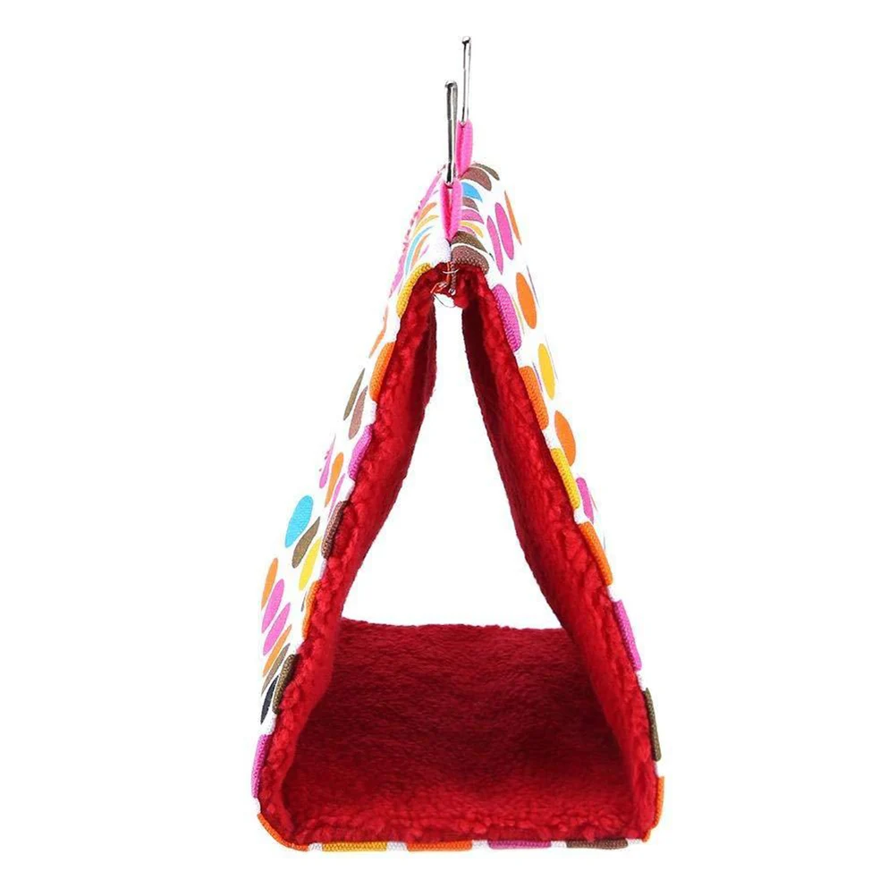 

Triangle Parrot Bird Nest Size Hanging Hammock Comfortable Warm Sleeping Bed for Canary Parrot Lark and Small Birds