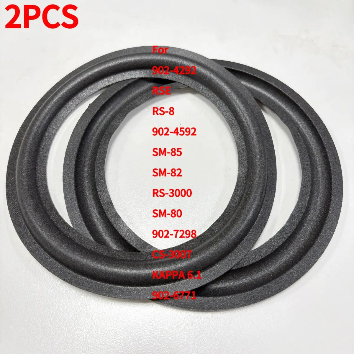 Fits INFINITY 902-4292 RSE RS-8 902-4592 SM-85 SM-82 RS-3000 SM-80 902-7298 CS-3007 Speaker Foam Repair Folding Edge Ring （2PCS）