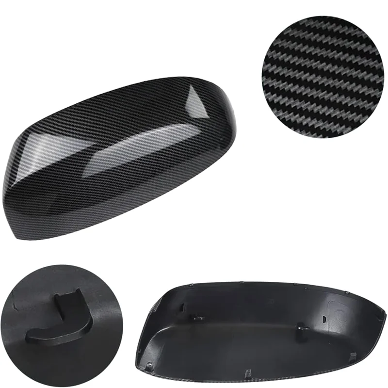 Car Carbon Fiber Pattern Rearview Mirror Side Mirror Cap for Chevrolet GMC Sierra 2007-2013 25788157 25788156