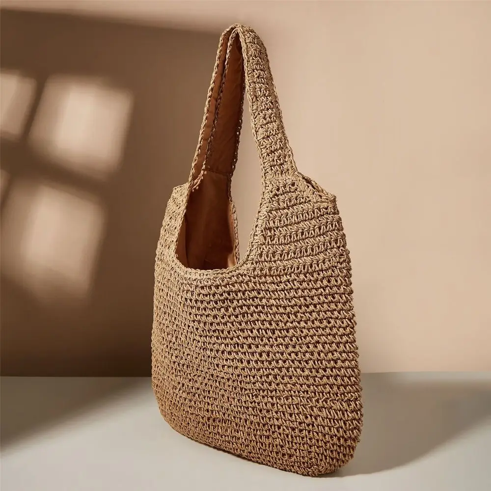 Sac fourre-tout en paille Fairycore Hobo pour femme, accessoires esthétiques initiés, sacs à main de plage