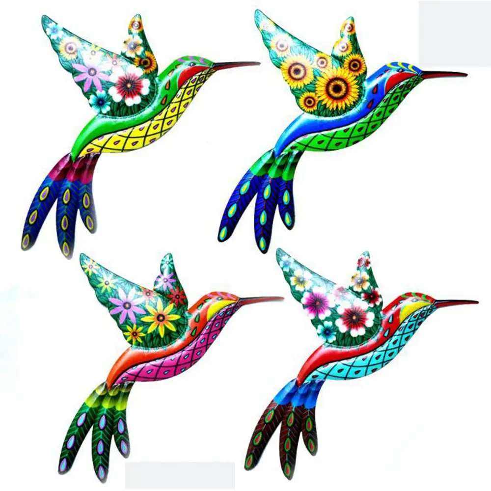 Indoor&Outdoor Metal Handmade Craft Wall Hanging Hummingbird Decorations Ornaments Sculptures