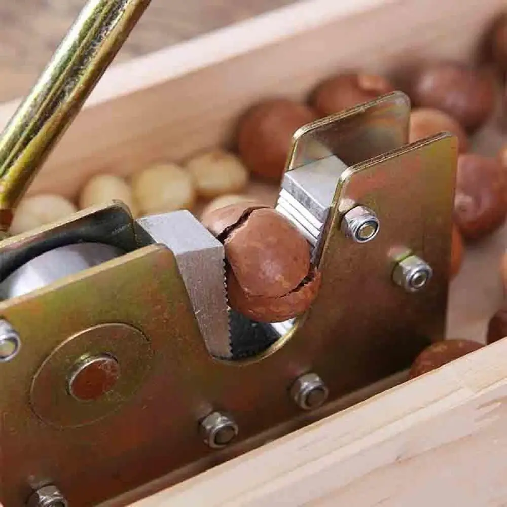 Macadamia Nut Opener Fresh Macadamia Walnut Shell Cracking Tool Raw Hawaiian Sheller Nut Fruit Opener Device