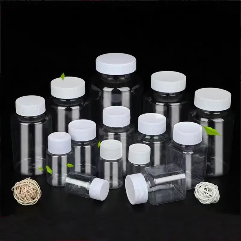 Clear plastic sample bottles Reagent bottle Chemical experimental apparatus 30ml 10pcs free shipping