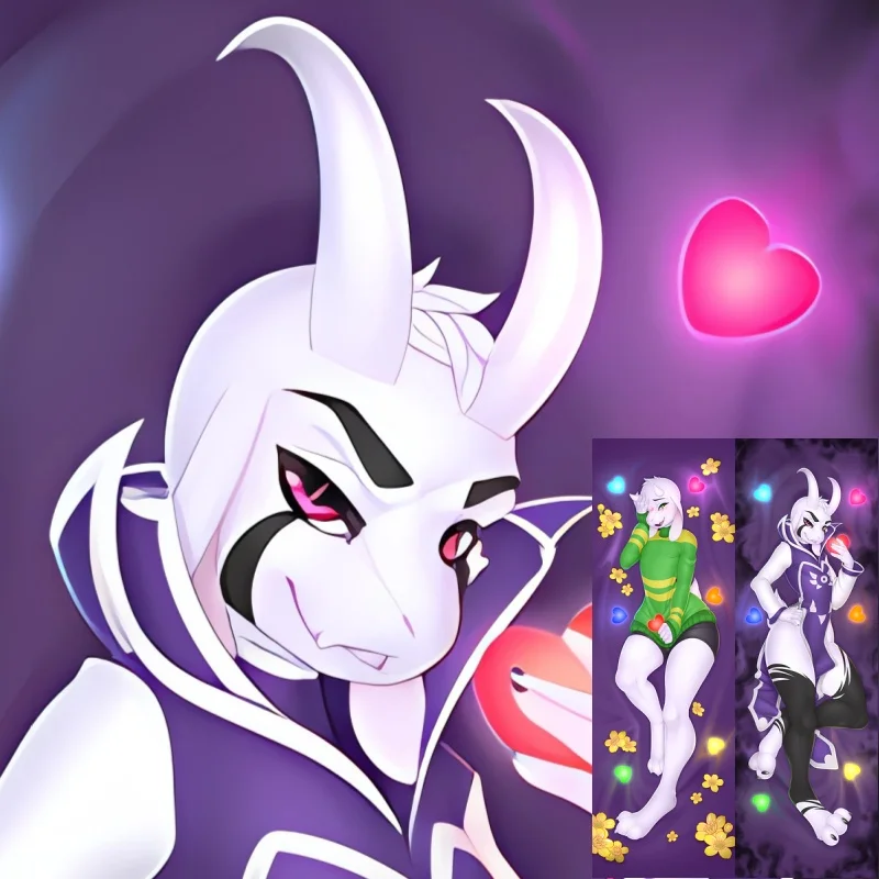 

Dakimakura Anime Asriel Double-sided Print Life-size Body Pillow Cover Bedding Gifts