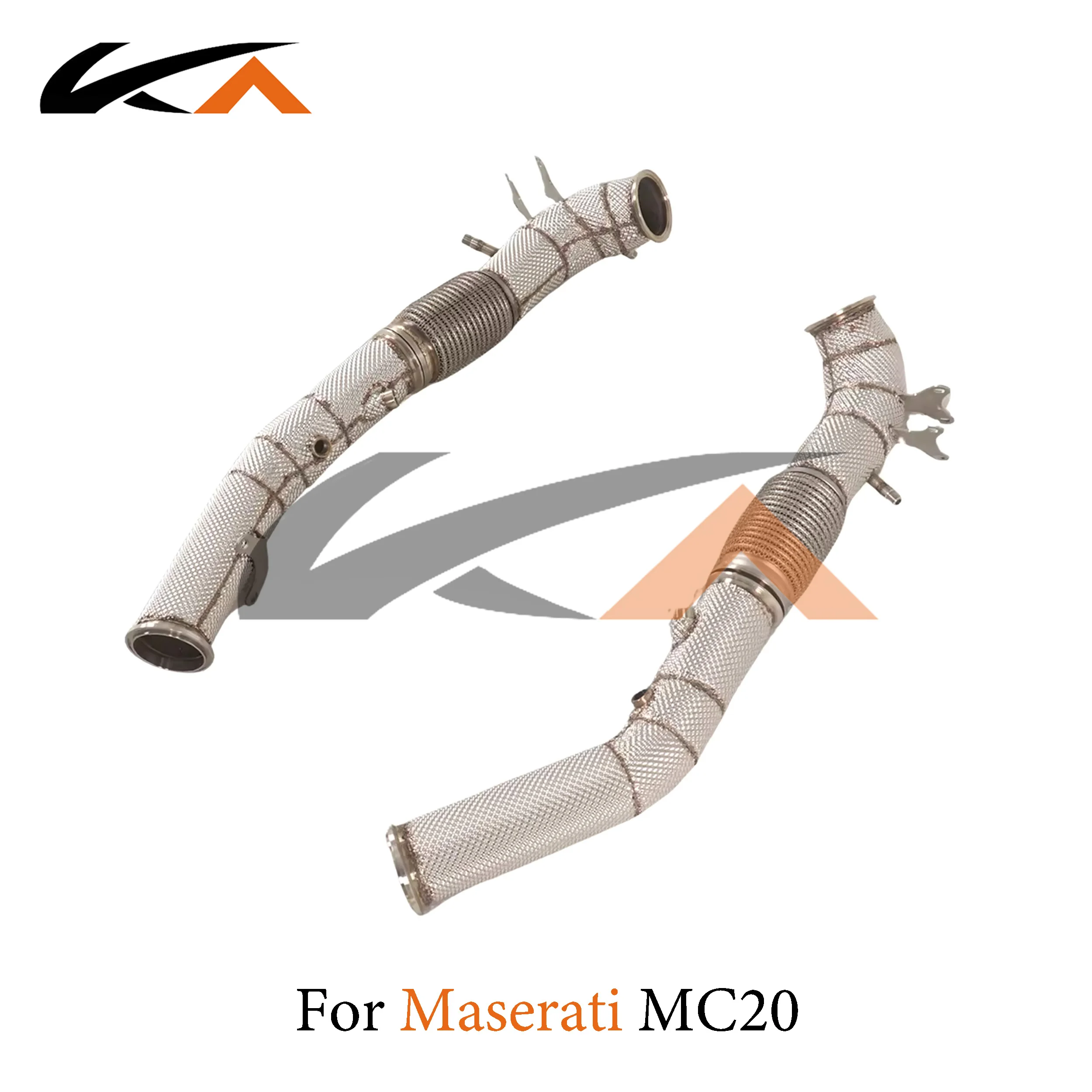 KA Tuning downpipe exhaust for Maserati MC20 3.0T axle pipe performance parts heat shield catalysis