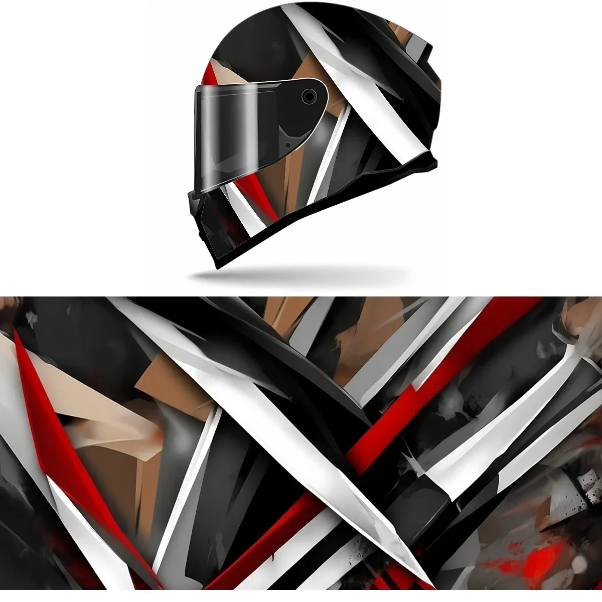 

Graffiti Geometric Abstract Full Helmet Wrap Sticker Motorcycle Helmet Racing Graphic Decal Vinyl Wrap Helmet Decor Sticker