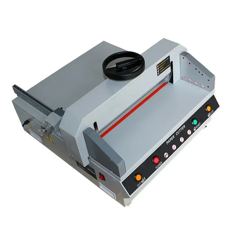 

Небольшой модернизированный электрический резак для бумаги 450DG+, ручной пресс, резак для бумаги, триммер для бумаги