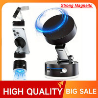 Mini Vacuum Double Side Magnetic Suction Cup Holder For iPhone Universal Android Smartphone Foldable Kitchen Lazy Phone Bracket