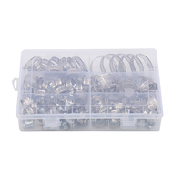 75pcs boxed 201 stainless steel American style strong clamp throat clamp oil pipe clamp