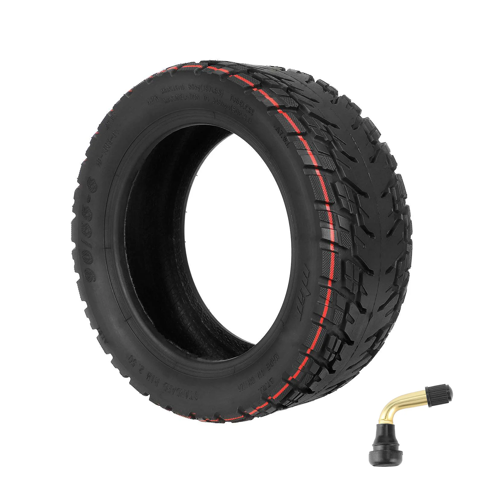 

Ulip 10 Inch 90/55-6 Off-road Road Tubeless Tire Anti-slip Widened Vacuum Tyre Wear-resistant Thickened With Air Nozzle