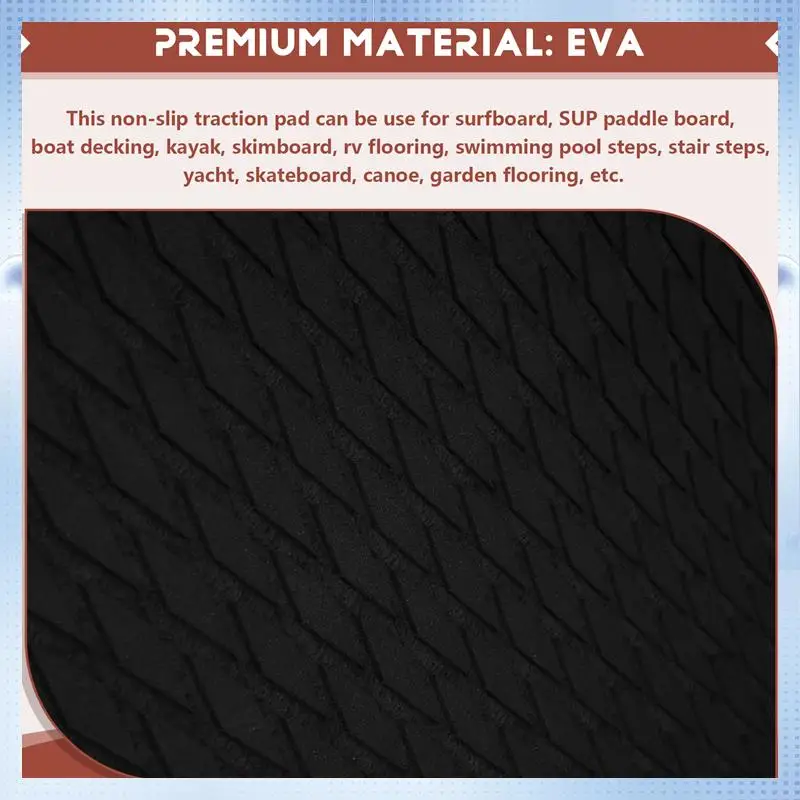 

BA-Surfboard Mat Grip Surfboard Traction EVA Deck Pad Surf Pads Yatch Deck Pad 2000 X 650Mm Surfing Accessoires Water Sports