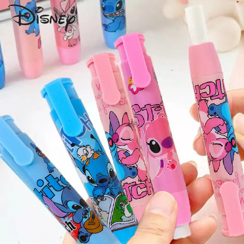 

1PC Disney Anime Eraser Kawaii Stitch Angel Press Eraser Cartoon Student Stationery School Office Supplies Gifts