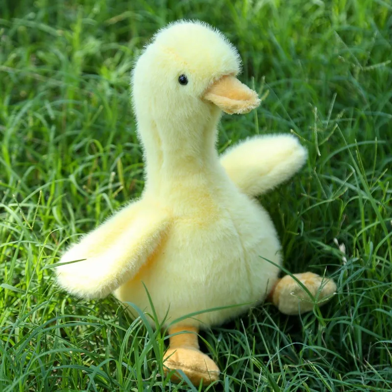 25 cm gebratene gelbe Ente Plüschtier, niedliche weiche Ente, Plüschpuppe, Rucksack-Anhänger, Tasche, Schlüsselanhänger für Kindergeburtstagsgeschenke