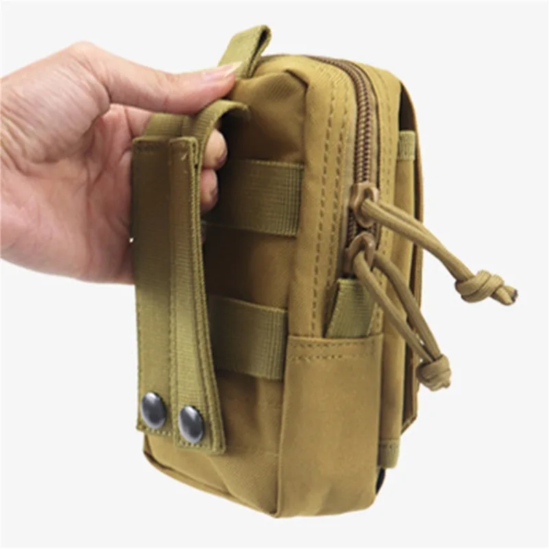 Impermeável Nylon Mobile Phone Case, Bolsa de Molle Militar, Bolsa de cintura, Camo, Multifuncional, Casual, Men Fanny Pack, Mala Pequena