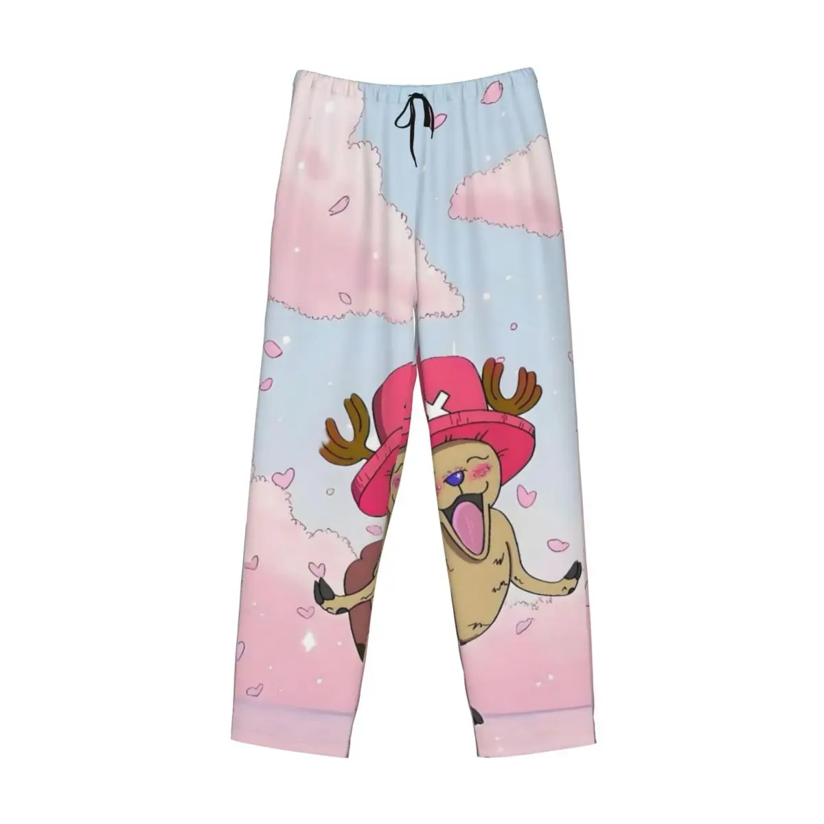 Custom Men's Tony Tony Chopper Pajama Pants Print One Piece Sleep Sleepwear Bottoms with Pockets