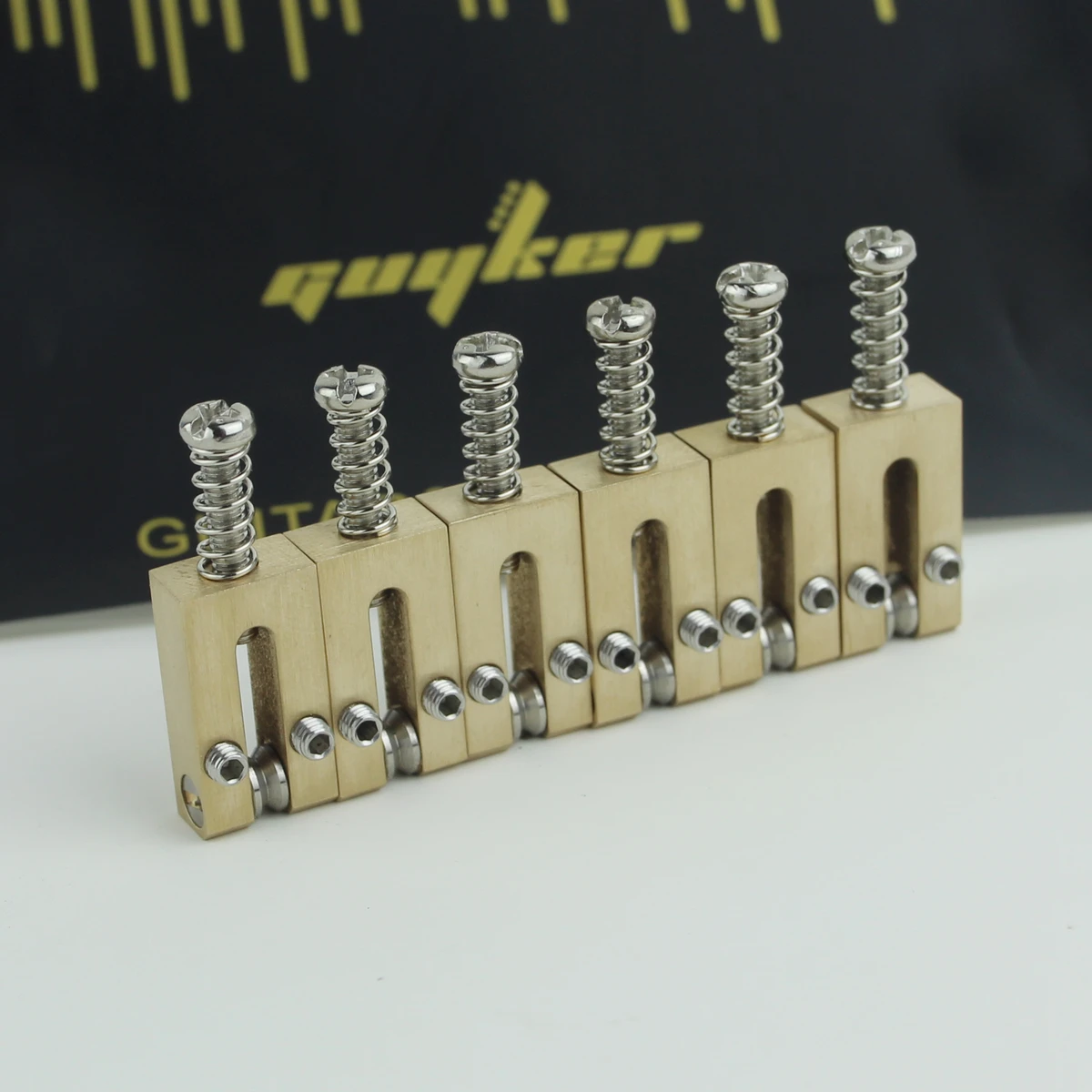 6 pcs Brass Bridge Saddles 10.5MM Roller Saddle Guitar Tremolo Bridges Set for ST/TL Guitar