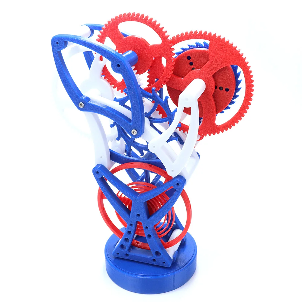 Tourbillon model 3D printed pendule Mechanical structure DIY gear set Creative Science Toys Clockwork driven Physics Teaching