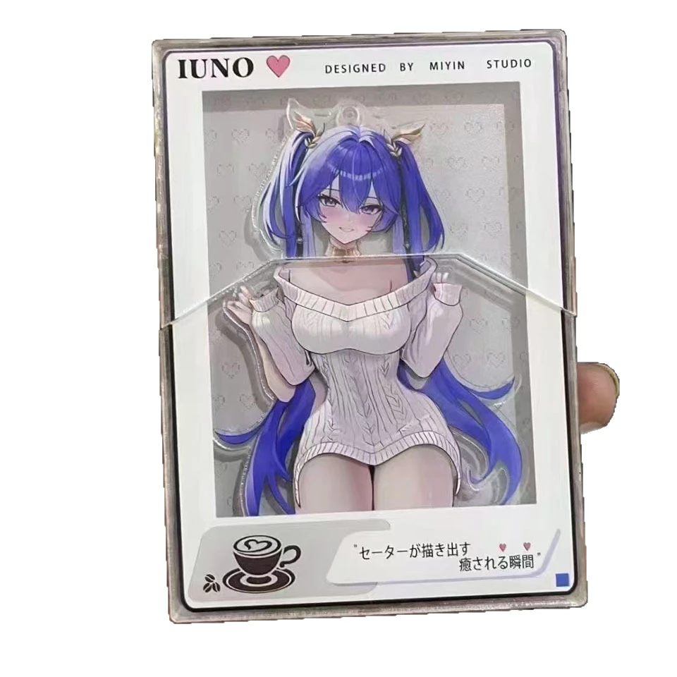 Game Wuthering Waves LUNO Cosplay TKeychain Acrylic Keyring Key Chain Bag Accessories Ornament Props image 3