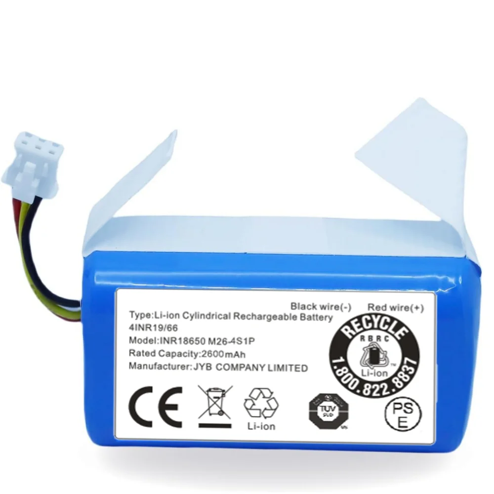 

14.4V/14.8V 2600mAh Li-ion Replacement Battery for Proscenic 800T/820T Liectroux E30/XR500 C30B Robot Vacuum.