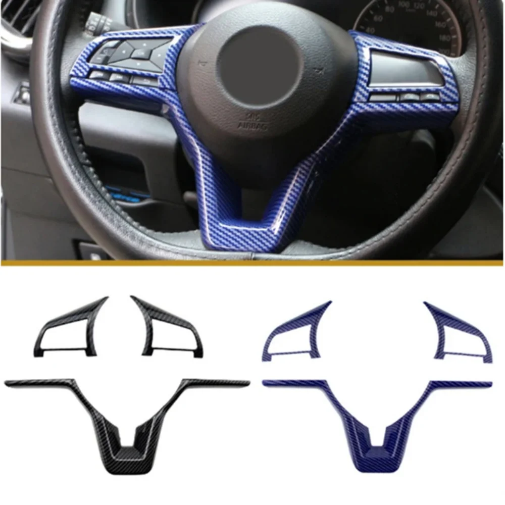 

Car Upgrade Blue Red Black Carbon Fiber Steering Wheel Sequins For Nissan Qashqai 2020 Car Decoration Accessories