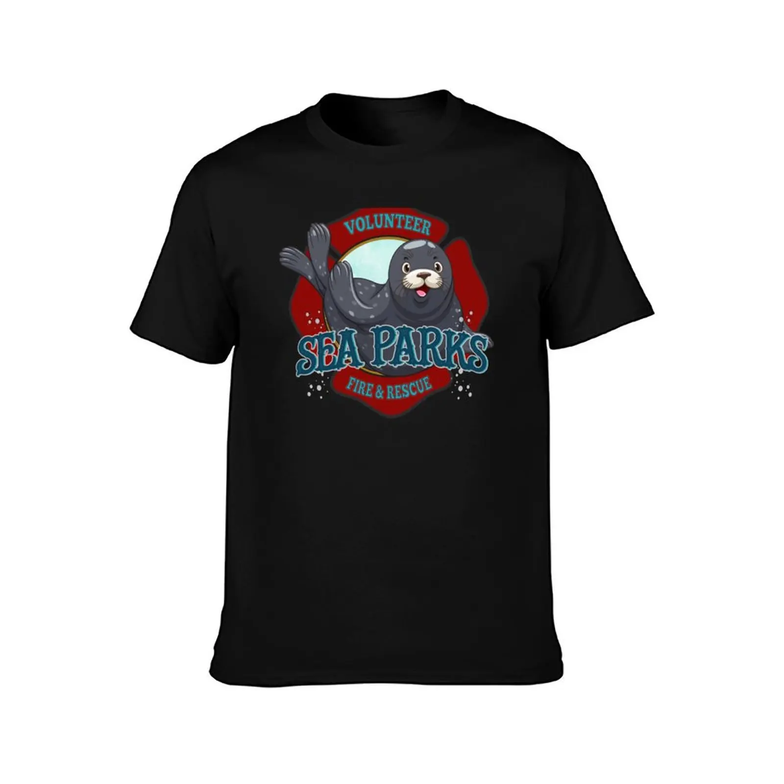 IT Crowd Inspired - Fire at Sea Parks - Sea Parks Volunteer Fire & Rescue - Brit T-Shirt Modern Style Print T-Shirt