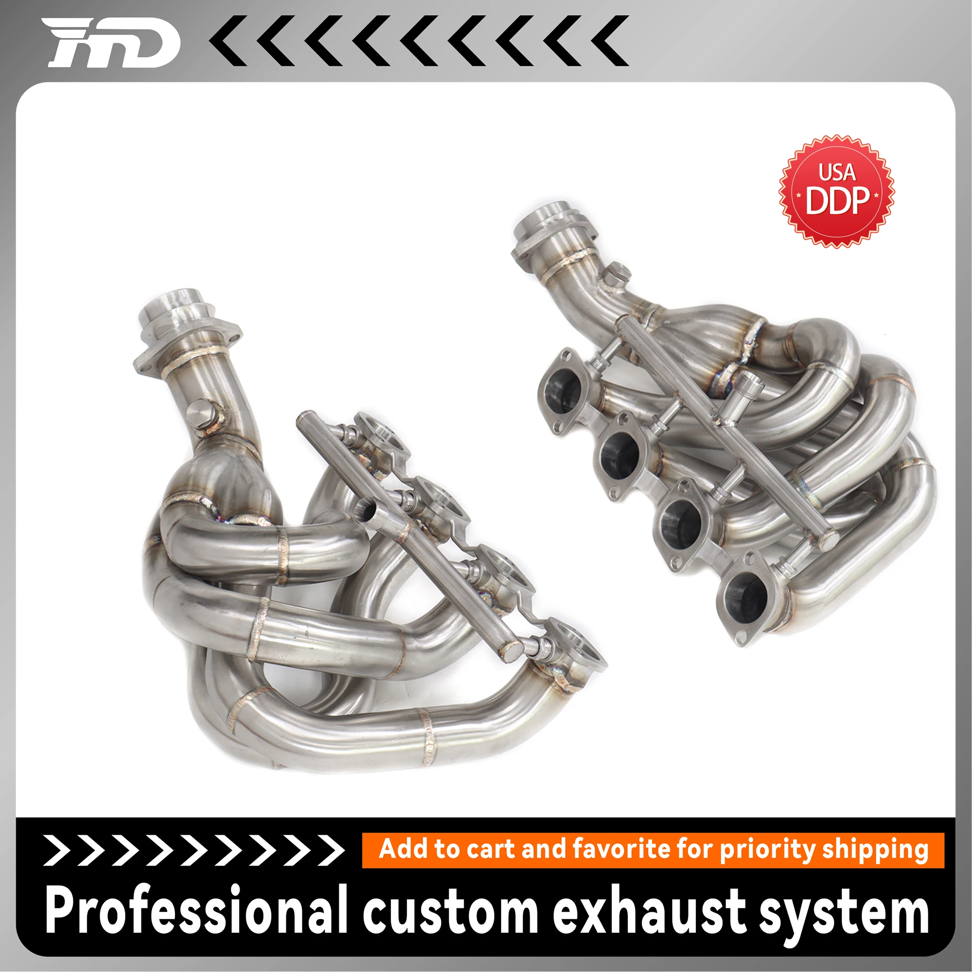 

HMD Exhaust System High Flow Performance Headers for Ferrari 360 3.6L Manifold Without Heat Shield