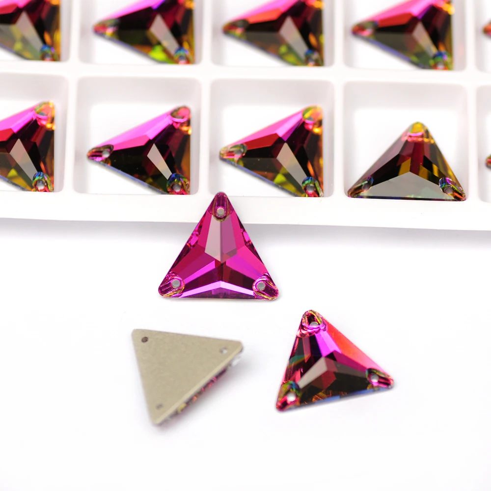 6A Brillanter Strass-Dreieck zum Aufnähen, gemischte Farben, Kristallglas-Strasssteine, Nähzubehör, DIY-Kleidung, Kleiderherstellung, Handarbeiten – Detail 13