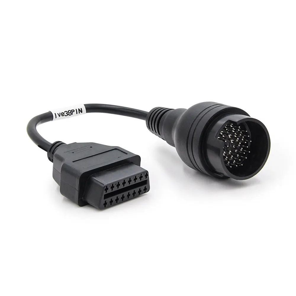 

OBD2 Cable for IVECO 38Pin To 16Pin Connector Cable Heavy Duty Trucks Diagnostic Extension Cable Plug Car Interface