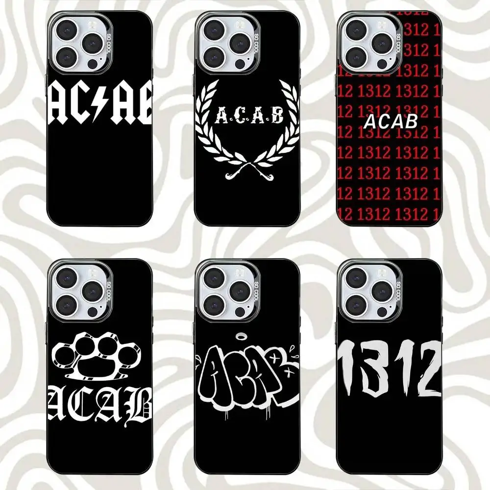 

A-Acab U-Ultras Phone Case For iPhone 16,15,14,13,12,11,Mini,Pro,SE,MAX Black Matte Shockproof Cover