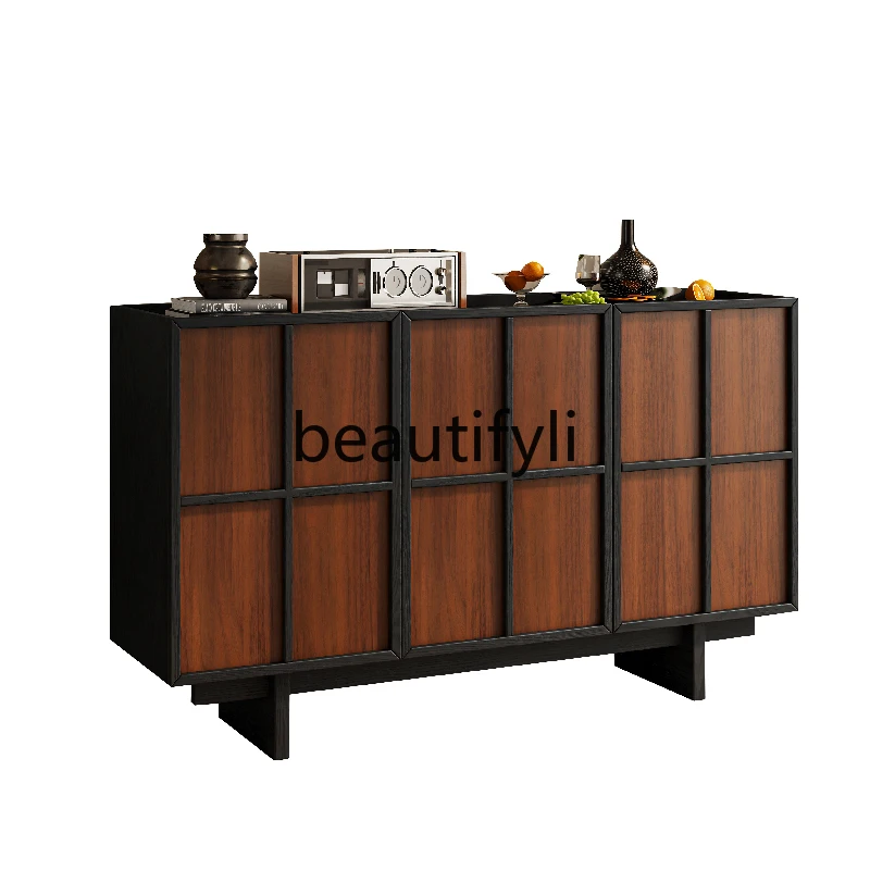 

Retro home porch cabinet, bedroom, living room storage locker, antique solid wood against the wall